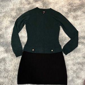 NWOT Green and Black Knit Dress